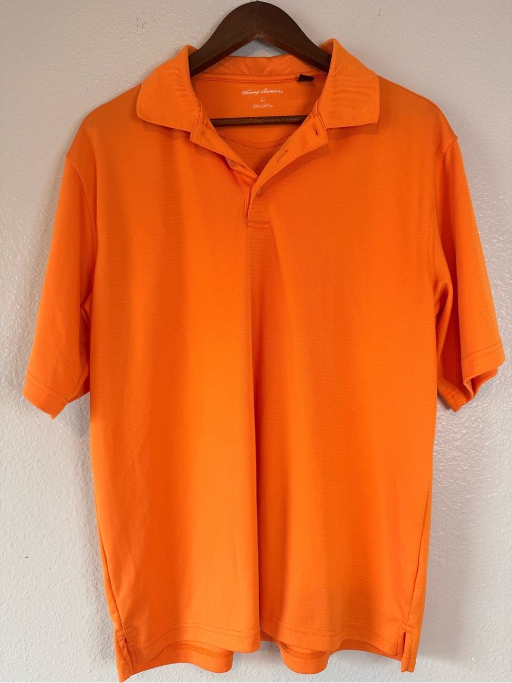 Tommy Armour DRI-LOGIC Orange Performance Golf Polo Shirt Men’s Large
